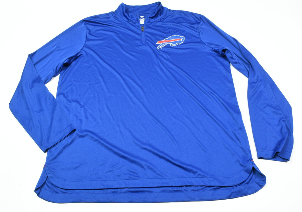 Fanatics Buffalo Bills 1/4 Zip Pullover Mens 2XL Blue Long Sleeve Stretch